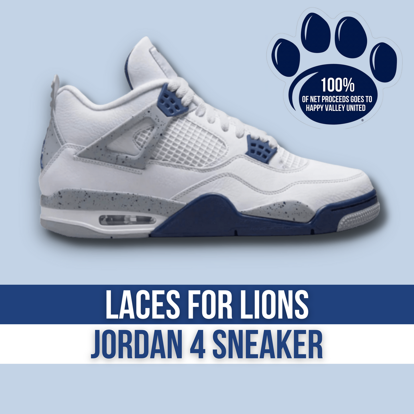 LACES FOR LIONS JORDAN 4 SNEAKER