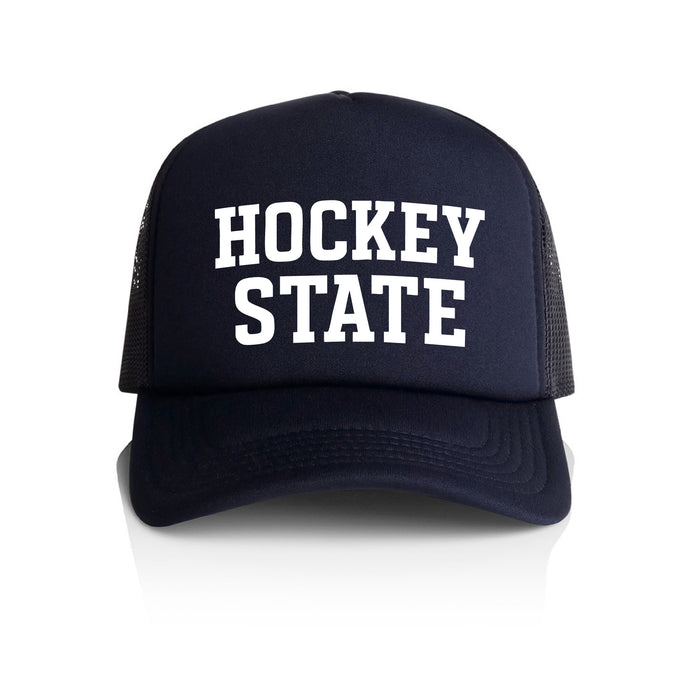 Hockey State Trucker Hat (Navy)