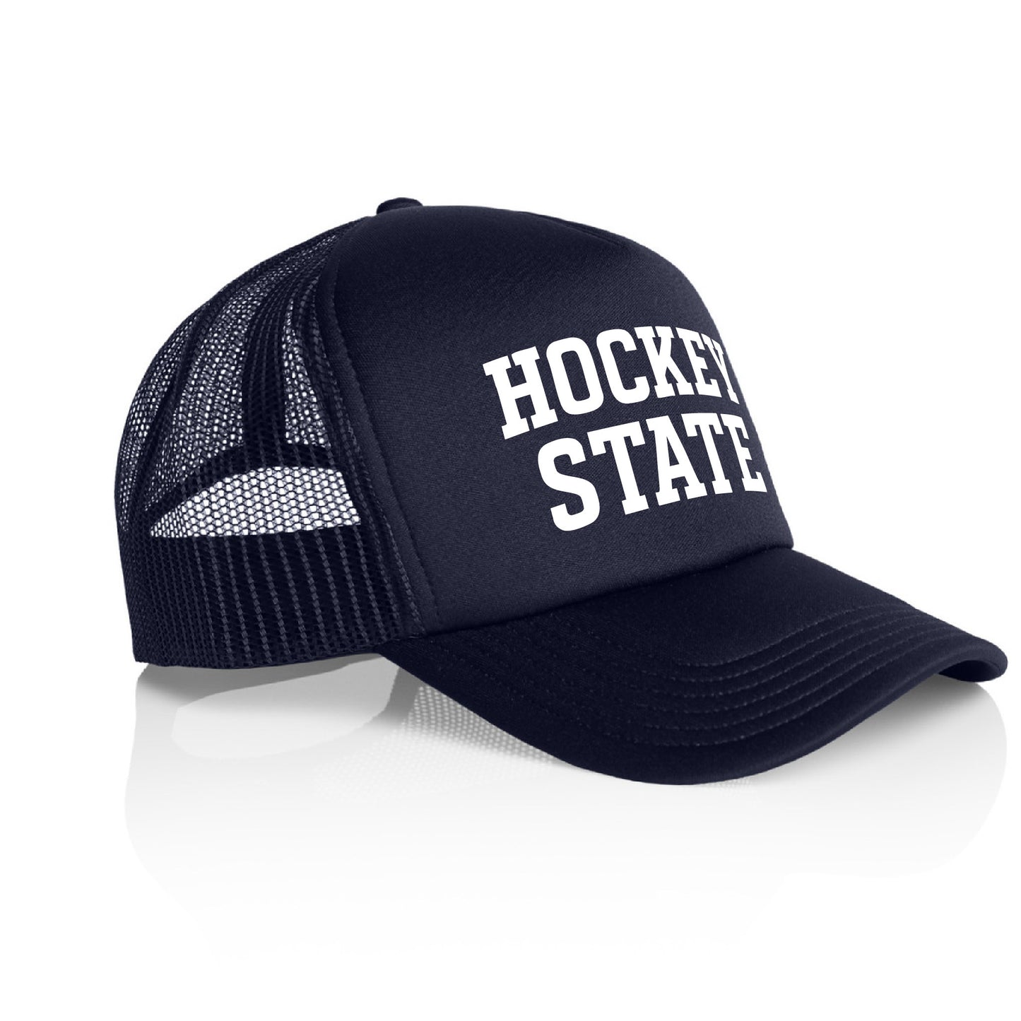 Hockey State Trucker Hat (Navy)
