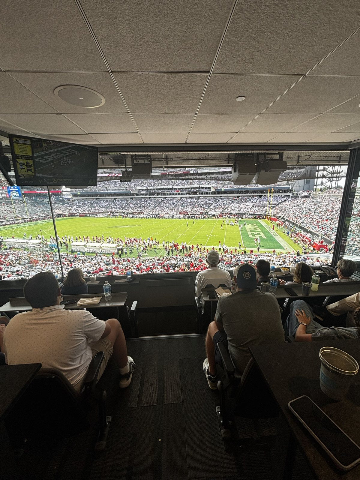 The view from a suite at Lincoln Financial Field