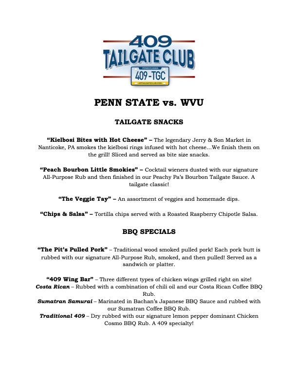Happy Valley United Kickoff Tailgate - Rose Member