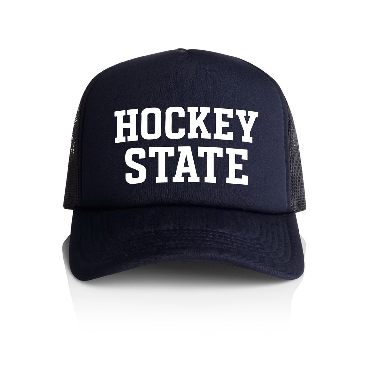 Hockey State Trucker Hat (Navy)